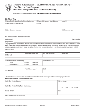 Tb Attestation Form