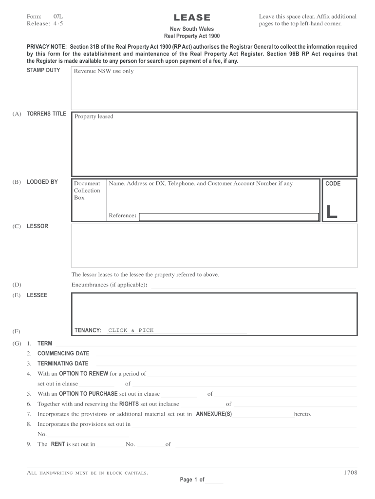  Form 07l Lease 2017-2024