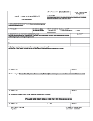 Property Damage Report Template Word  Form