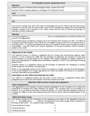Excluded Licence Agreement Template  Form