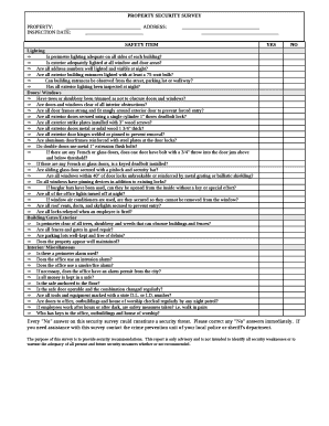 Security Survey Report Sample PDF  Form