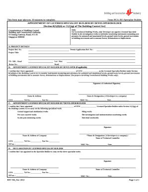 Bca Be Specialist Builder  Form