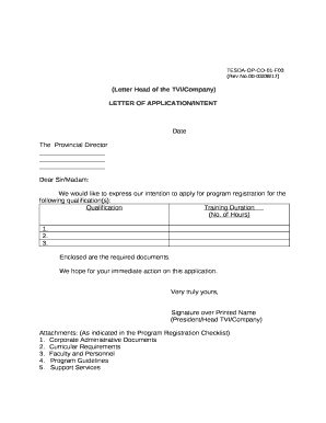 Tesda Op Co 01 F11  Form