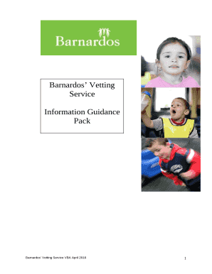 Barnardos Garda Vetting  Form