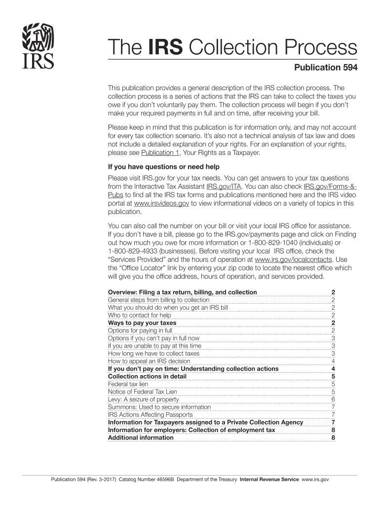  Irs Publication 594  Form 2017