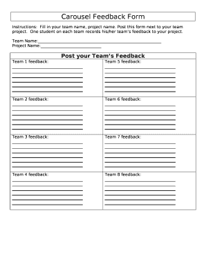 Carousel Feedback  Form