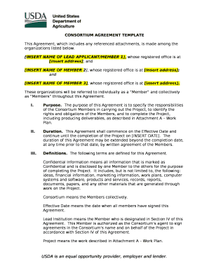  Consortium Agreement TEMPLATE 2017