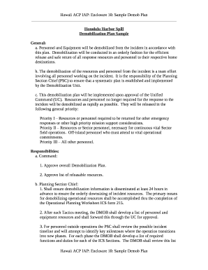 Demobilization Plan for Construction Site PDF  Form