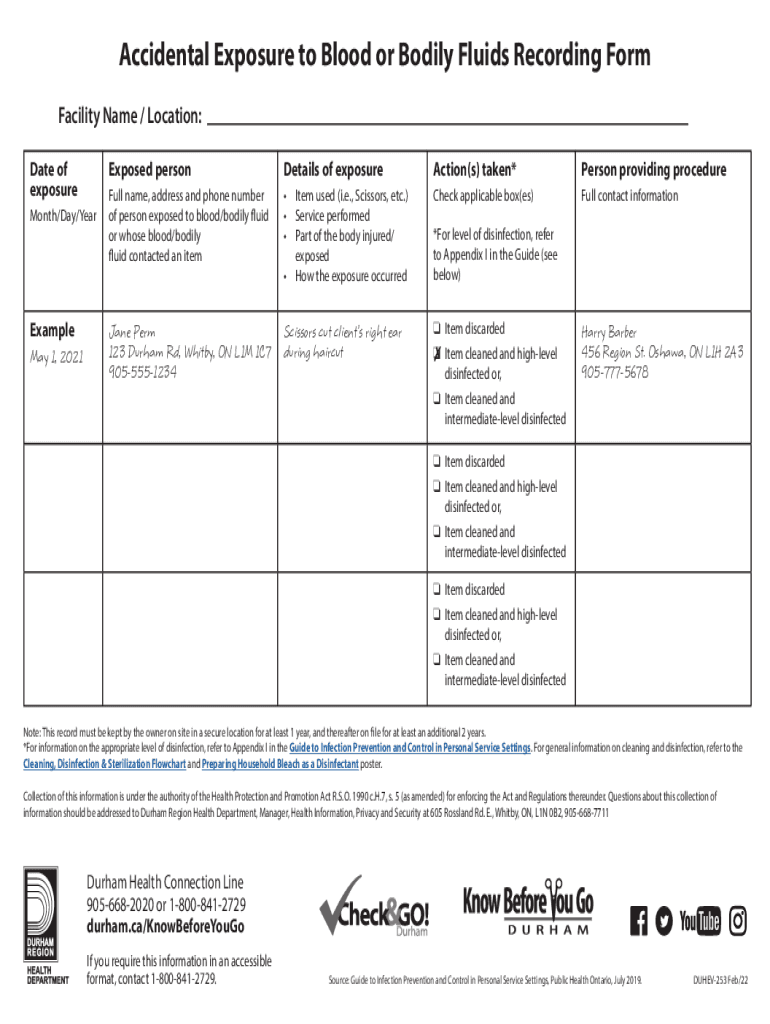 Dental Spore Test Log Sheet  Form