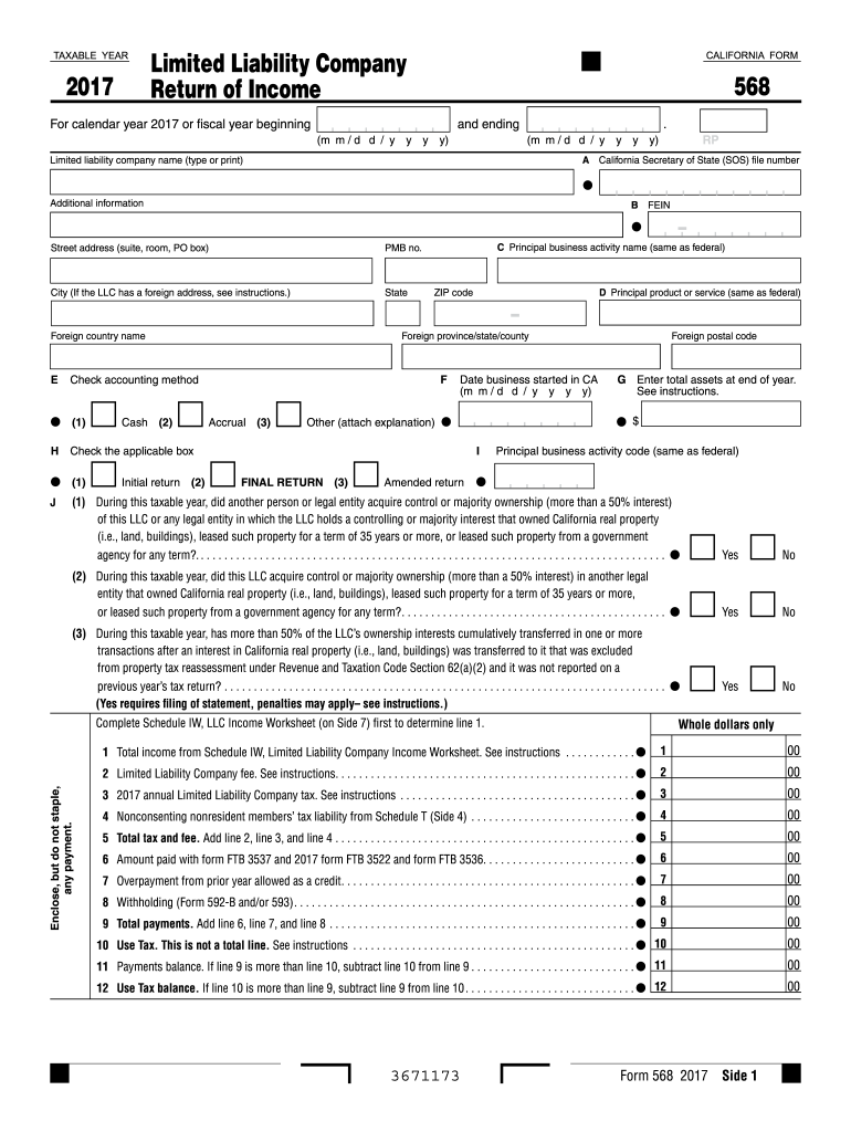  California Form 568 2017