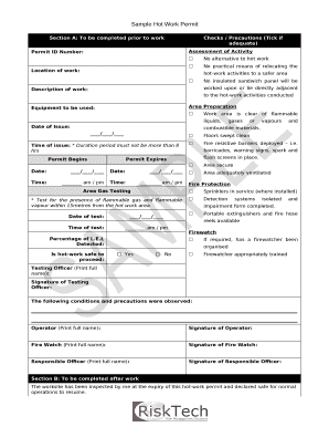 Work Permit Format in Word