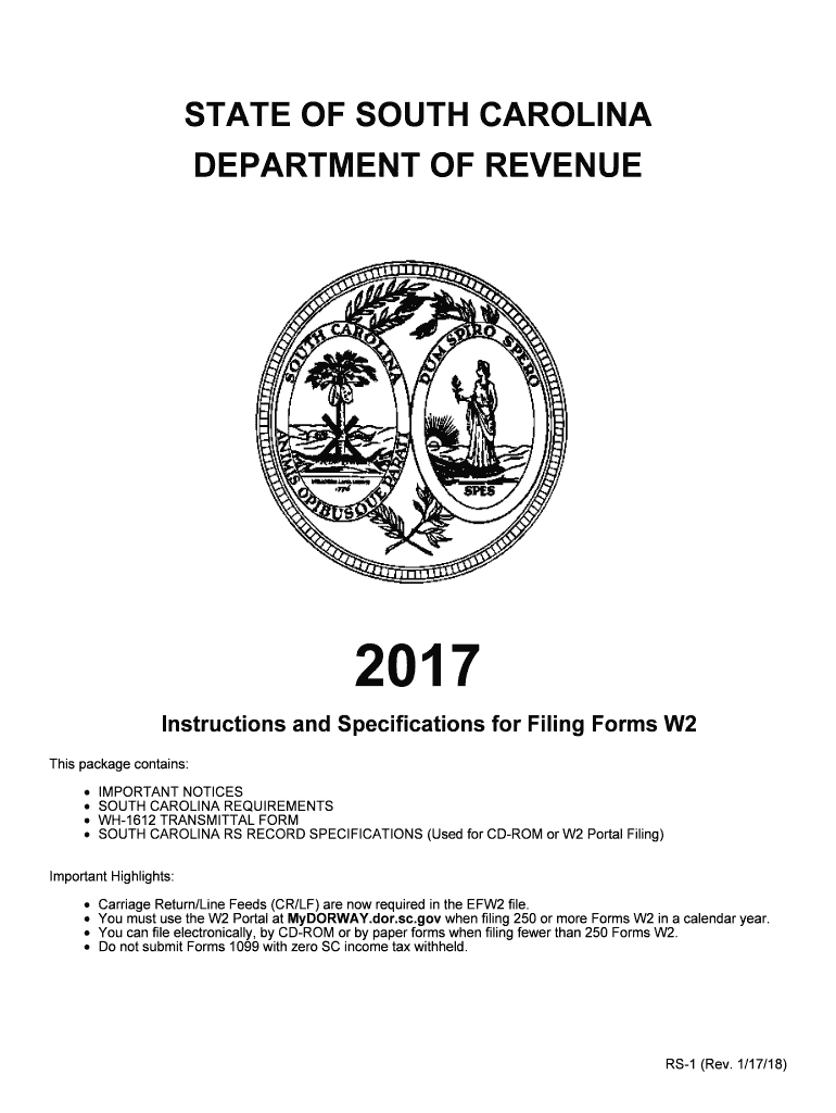  South Carolina Department of Revenue Fillable Forms 2017
