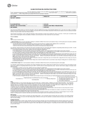 Globe Postpaid Plan Renewal Form