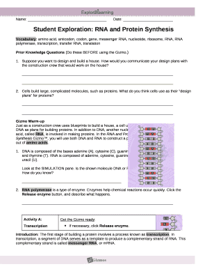  Protein Synthesis Stem Case Gizmo Answer Key 2017