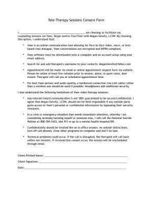 Teletherapy Consent Form