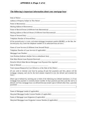 Notice of Intent to Foreclose Letter Template  Form