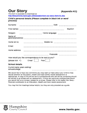 Appendix K1 Form