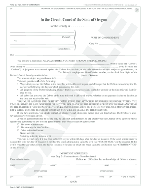 1128 WRIT of GARNISHMENT  Form