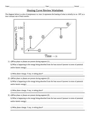 Heating Curve Worksheet Answers  Form