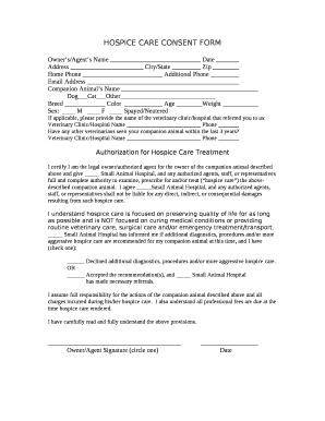 Palliative Care Consent Form