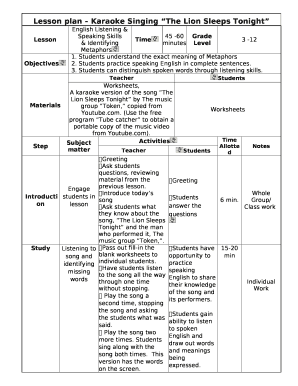 Listening Lesson Plan for Grade 3  Form