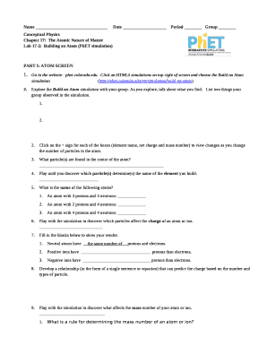 Chapter 17 the Atomic Nature of Matter Worksheet Answers  Form