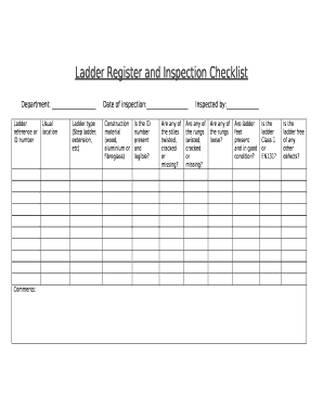 Ladder Register Template  Form