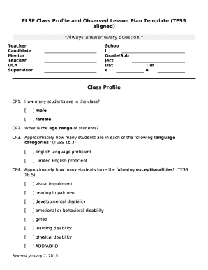 Student Profile Template Download  Form