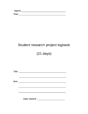 Project Logbook Template  Form