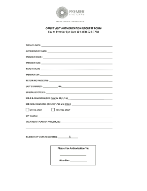 OFFICE VISIT AUTHORIZATION REQUEST FORM