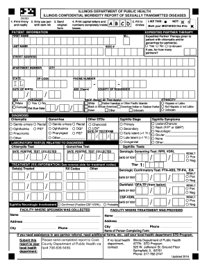  Idph Std Reporting Form 2016