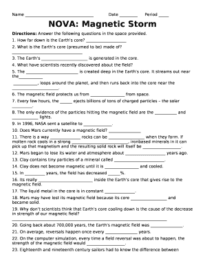 Nova Magnetic Storm Answer Key  Form