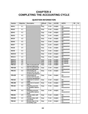 Chapter 4 Accounting Cycle  Form
