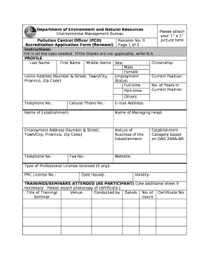 Pco Renewal Requirements  Form