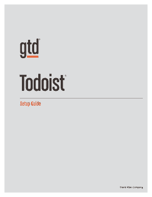 Gtd Todoist Setup Guide PDF  Form