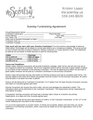 Scentsy Fundraiser Flyer  Form