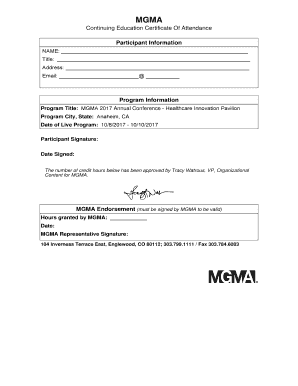 Program Title MGMA Annual Conference Healthcare Innovation Pavilion  Form