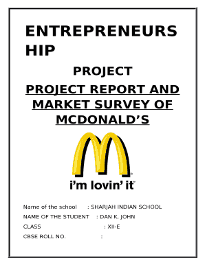 Market Survey Project PDF  Form