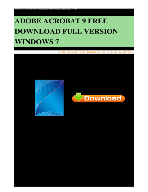 Adobe Acrobat 9 Standard Download  Form