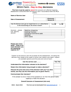 Blank Mca1 Form