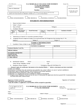 Margalla College  Form