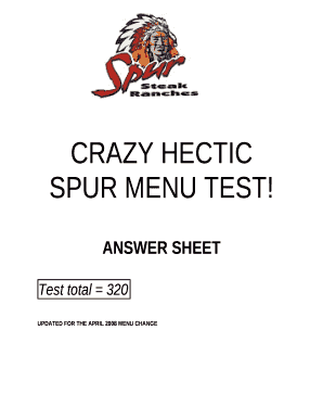 Spur Test Questions and Answers  Form