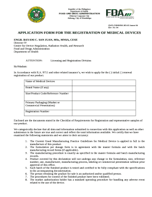 Bfad Registration  Form
