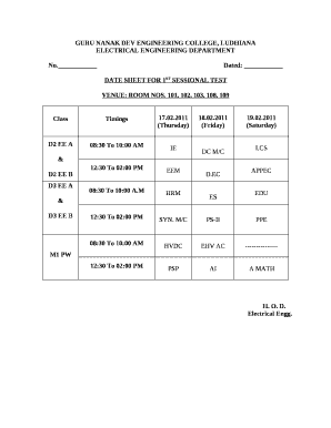 Date Sheet Format Word