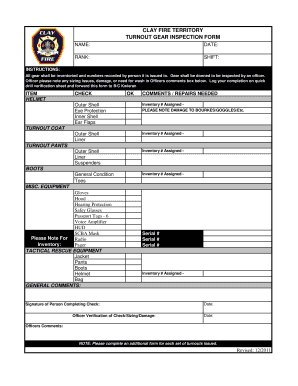 CLAY FIRE TERRITORY  Form