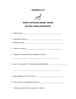 Player Loan Agreement  Form