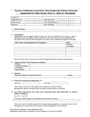 Kdu Medical Faculty  Form