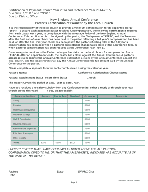 Pastor Billing Format