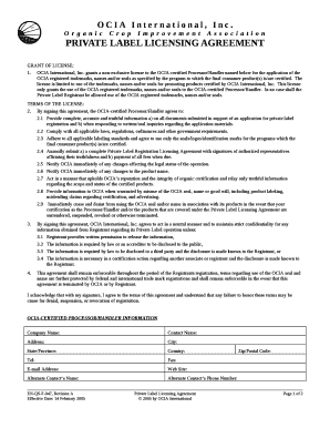 White Label Agreement Template PDF  Form