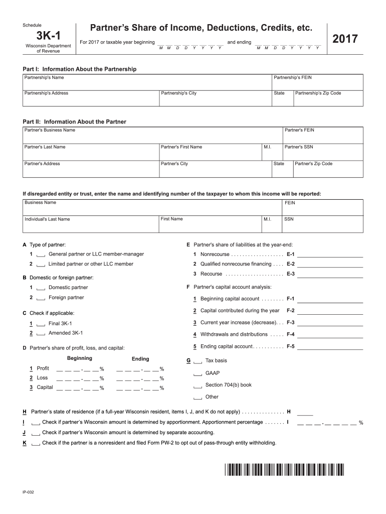 Get and Sign Wisconsin 3k 1  Form 2017